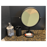 Master bath… Bathroom vanity lot marked 1090. Includes content on top of, and inside of bathroom vanity, nothing that is attached. See pictures for details.