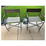 Patio… Oversize camp chairs with fold out side table, see pictures for details.