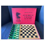 Garage… Chess game, please inspect, no guarantee all parts are there, see pictures or details.