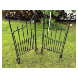 Patio… No dig garden fence/trellis, two panels with spear top design,