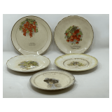BR1…Vintage/antique merchant/souvenir plates from Saginaw, Michigan, five pieces, one has a chip missing and is cracked, see pictures for details. ￼
