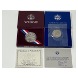 United States Mint 1992 Olympic Half Dollar and 1986 Liberty Half Dollar Commemorative Coins