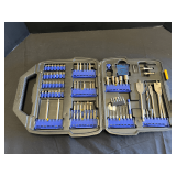Garage…Kobalt drill bit kit, please inspect, no guarantee all pieces are there, see pictures or details.