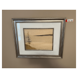 BR2… Framed and matted beach themed art, see pictures for details.