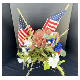 Garage… Table top faux arrangement for July 4, see pictures or details.