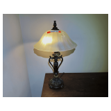 BR1…Table lamp featuring a bronze finish and marble accents. Believed to be from the Kathy Ireland collection, see pictures for details.