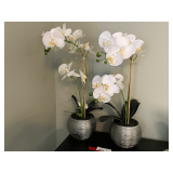 Master…Faux orchid plants, set of two, see pictures for details.