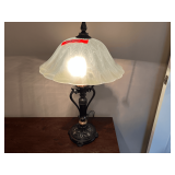 BR1…Table lamp featuring a bronze finish and marble accents. Believed to be from the Kathy Ireland collection, see pictures for details.