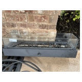 Patio… Tabletop propane fire pit with hose AND STORAGE COVER, see pictures for details.