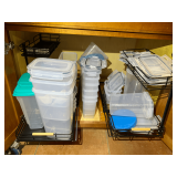 Island… Cabinet lot marked 1169, includes entire content of cabinet of assorted storage containers, nothing that is attached, see pictures for details.