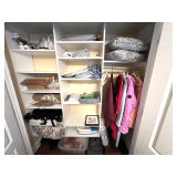 BR2… closet lot marked 1165 of entire content to include a sorted jackets and apparel, wall art, accent pillows, area rug, bedspread, Christmas decor, and more. See pictures for details. ￼