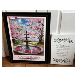 BR1…Framed Cherry Blossom Festival print, and inspirational wall decor, see pictures for details.