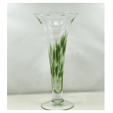 KIT… Hand blown art glass trumpet vase, made in Poland, see pictures for details.