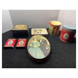 Collection of Assorted Metal Tins and Containers