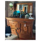 ANTIQUE SHEFFIELD, JOHNSON AND APPLEYARD CARVED SIDEBOARD