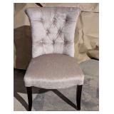 Silver- Gray White Dining Chairs
