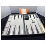 Backgammon Game Set in Carrying Case, please inspect, no guarantee all parts are there.