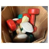 Assorted Handheld Dumbbells and Orbatron Super Star Exercise Equipment