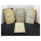 Collection of Four vintage Accounting Books: Daybook, Cash, Journal, and Ledger