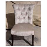 Silver- Gray White Dining Chairs