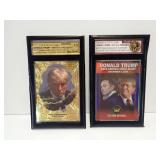 Donald Trump Commemorative Trading Cards in Protective Cases