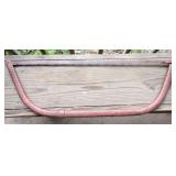 Red Metal Bow Saw with Toothed Blade