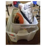 Tapestry Pillows including Norman Rockwell in 2 large totes