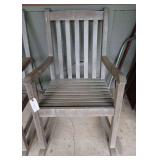 Heavy Duty Slatted Wood Rocking Chair