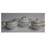 Bavarian Porcelain Creamer and Sugar Bowl Set