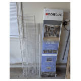 CLOSETMAID SHELFTRACK CLOSET KIT WITH ORIGINAL BOX PLUS ADDITIONAL WIRE SHELVING