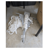 GALVANIZED FLUKE STYLE BOAT ANCHOR WITH BRAIDED ROPE