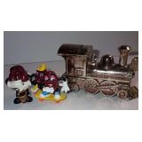 California Raisins Figures and Locomotive Coin Bank