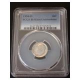 1984-D ROOSEVELT DIME, PCGS BRILLIANT UNCIRCULATED