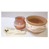 Mesa Verde Pottery Red Earth Ceramic Vessels with Certificate of Authenticity