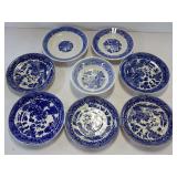 Vintage Blue & White Pattern Porcelain Dishes