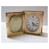 Seth Thomas Mother of Pearl Book-Style Alarm Clock