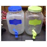 Set of Two Glass Beverage Dispensers