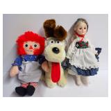 Assorted Dolls and Plush Figures