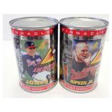 Two 1997 Pinnacle Inside Major League Baseball Card Cans