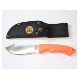 Rough Ryder Gut Hook Fixed Blade Knife with Nylon Sheath