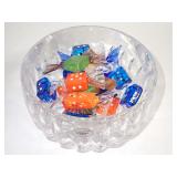 Gorham Full Lead Crystal Bowl with Assorted Glass Candy