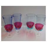 Assorted Glassware Collection Including Stemmed Goblets and Tumblers