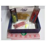 Lucky Tackle Box Assorted Fishing Lures and Baits Collection