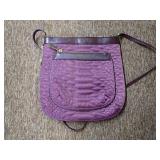Antonio Melani Quilted Crossbody Bag in Plum