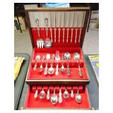 1965 Wm. Rogers & Sons Juliette Flatware Service for 8 with Serving Pieces