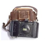 Vintage Camera with E. Ludwig Meritar 50mm f/2.9 Lens and Case