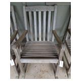 Heavy Duty Slatted Wood Rocking Chair