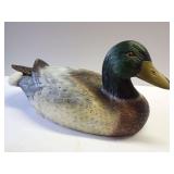 Large Handpainted Wood Duck Decor