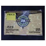 Patriot 2A Sports LLC .223 Remington 55gr FMJ Ammunition, 20 Cartridges