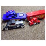Assorted Toy Vehicles Including Hot Wheels RC Car and Disney Pixar Cars Mack Truck